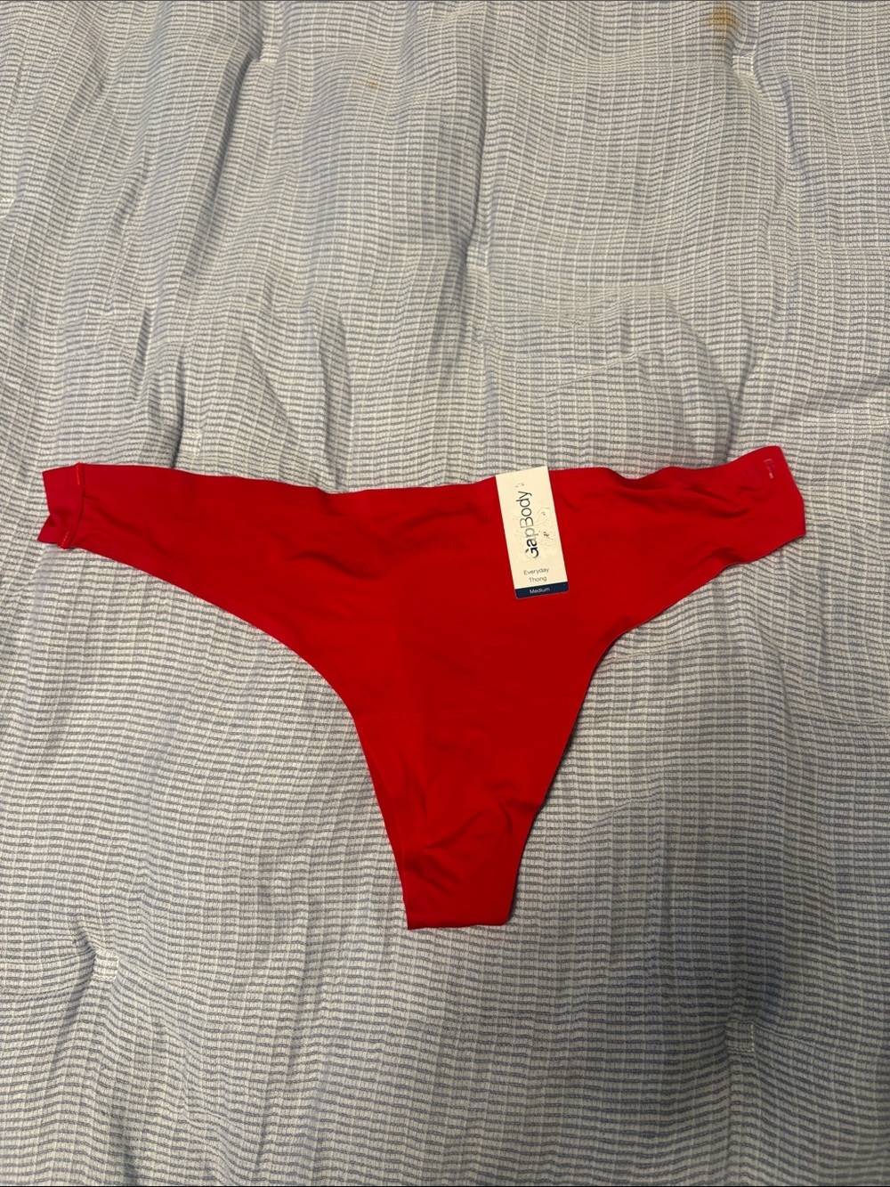 aerie Red Seamless Thong Panty